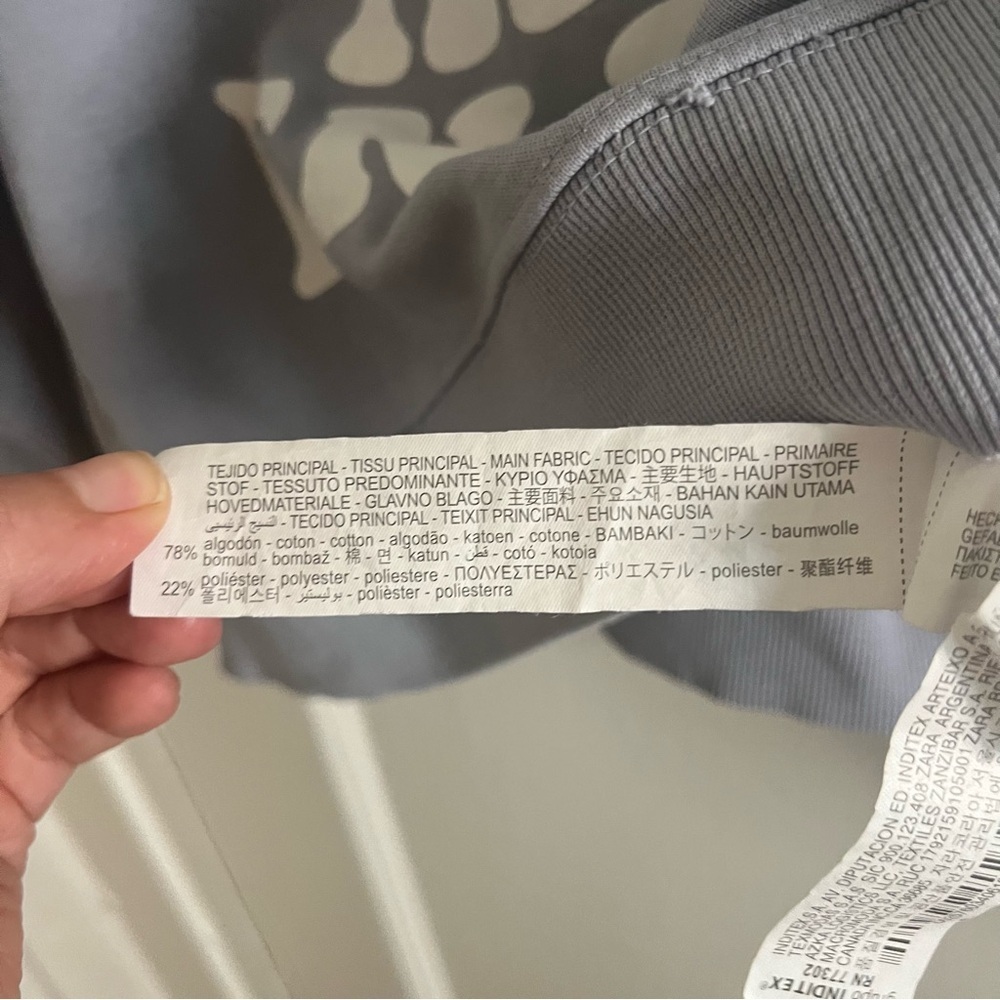 Zara| Kids Crew Neck Long Sleeve Sweatshirt Light Blue- Size 10 - Picture 5 of 7